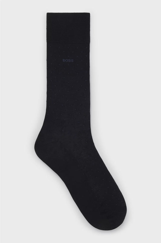 REGULAR-LENGTH SOCKS IN A MERCERISED-COTTON BLEND