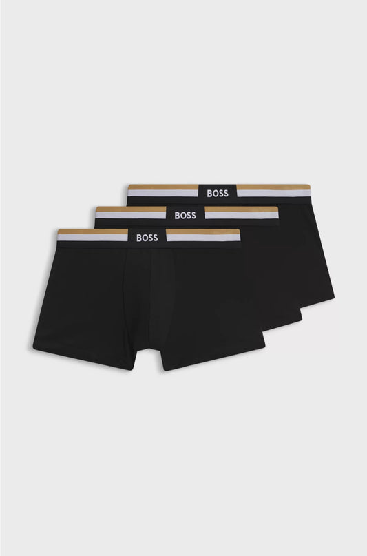 THREE-PACK OF MOISTURE-WICKING COTTON-BLEND TRUNKS