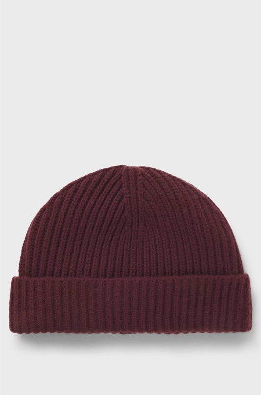 BEANIE HAT IN VIRGIN WOOL AND CASHMERE